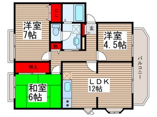 サンビレッジ船橋Ｉの物件間取画像